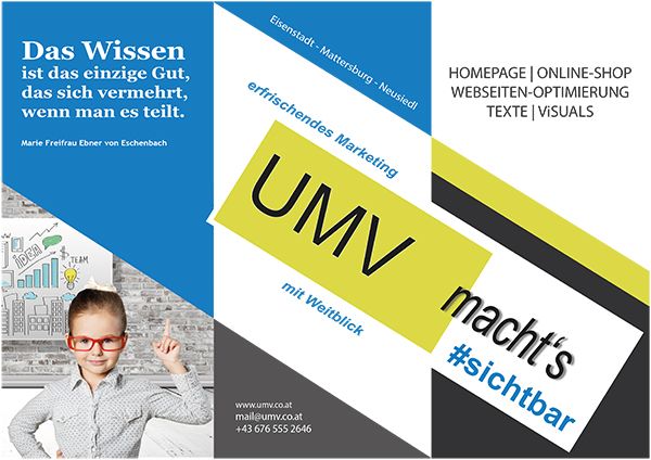 Referenzen UMV, Flyer, Leporello